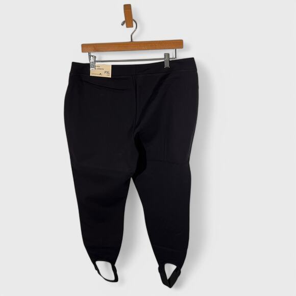 Soft Surroundings Stirrup Leggings Black Ponte Knit XL Petite Pants NWT - Picture 5 of 9